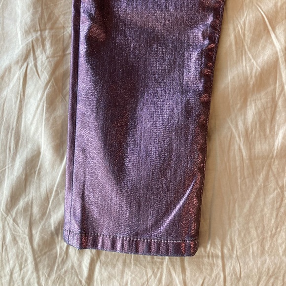 Joe's Jeans Mid Rise Skinny Stretch Rasberry Leather Coated Metallic Skinny Jean - Picture 11 of 16